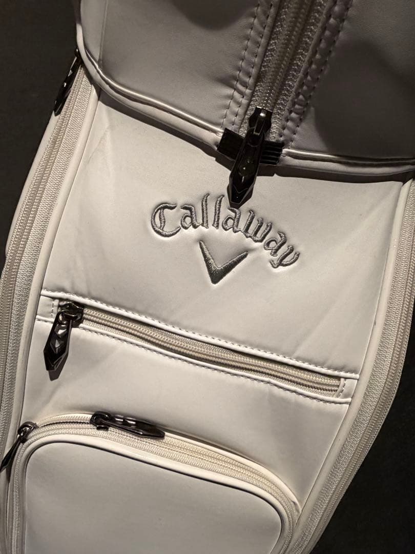 【匿名配送】CALLAWAY ホワイトキャディバッグ　直取OK