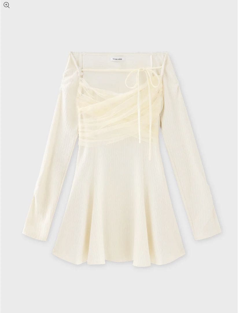 エムミーエメ　Cross tulle flare mini onepiece