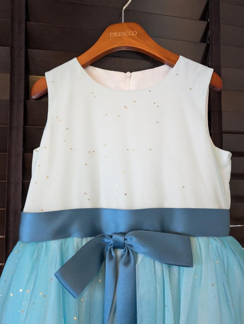 mi-san専用★DRESCCO ピーコックブルービジューストーンロングドレス