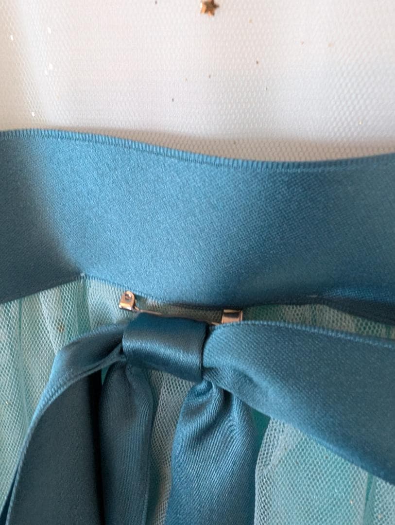 mi-san専用★DRESCCO ピーコックブルービジューストーンロングドレス