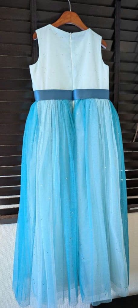 mi-san専用★DRESCCO ピーコックブルービジューストーンロングドレス