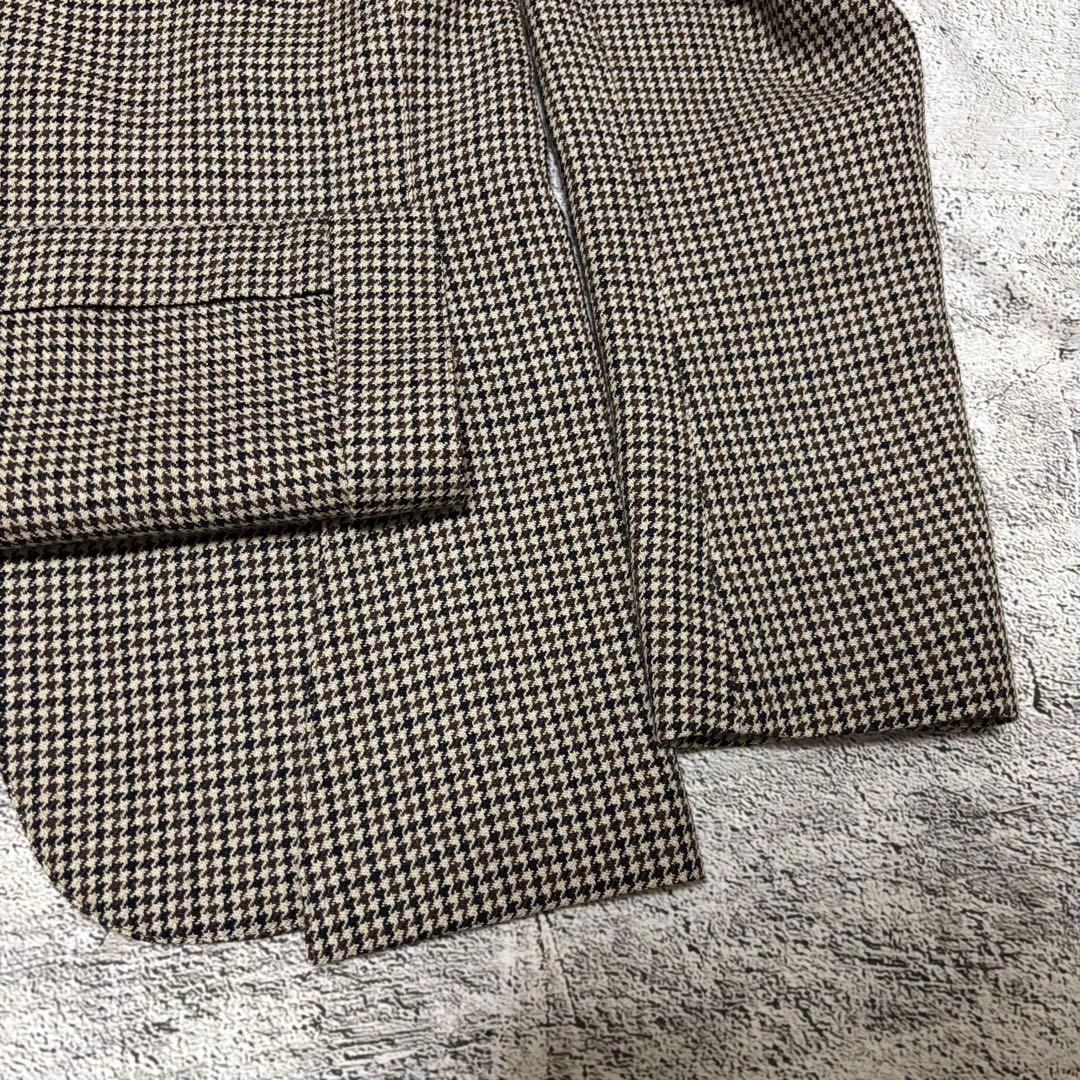 【未使用級】　TOMORROWLAND ジャケット　シングル　段返り千鳥柄　44