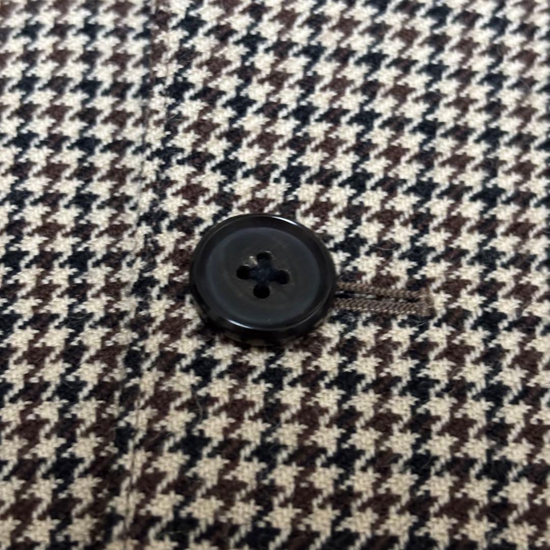 【未使用級】　TOMORROWLAND ジャケット　シングル　段返り千鳥柄　44