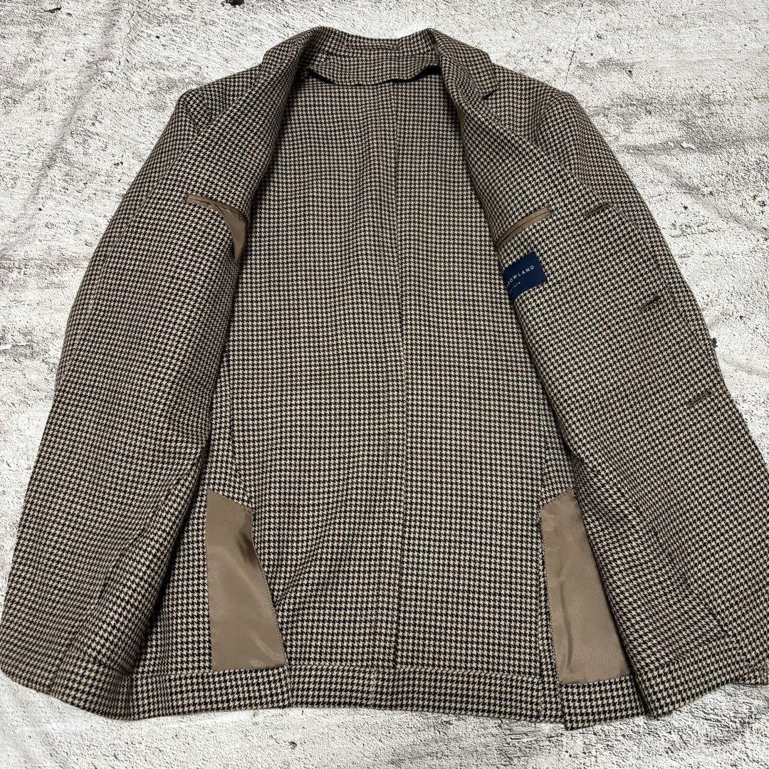 【未使用級】　TOMORROWLAND ジャケット　シングル　段返り千鳥柄　44