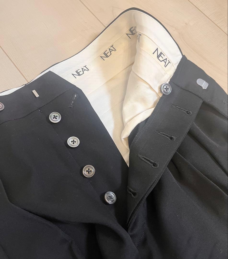 NEAT スラックス　ブラック　ウール100%