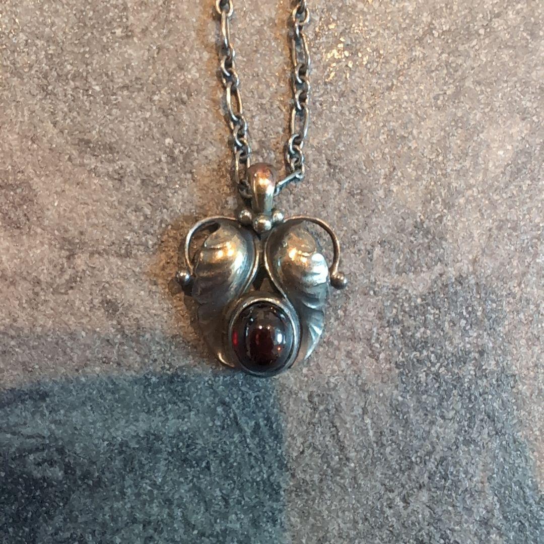 ジョージジェンセン　イヤーペンダント　 ガーネット 1994年製