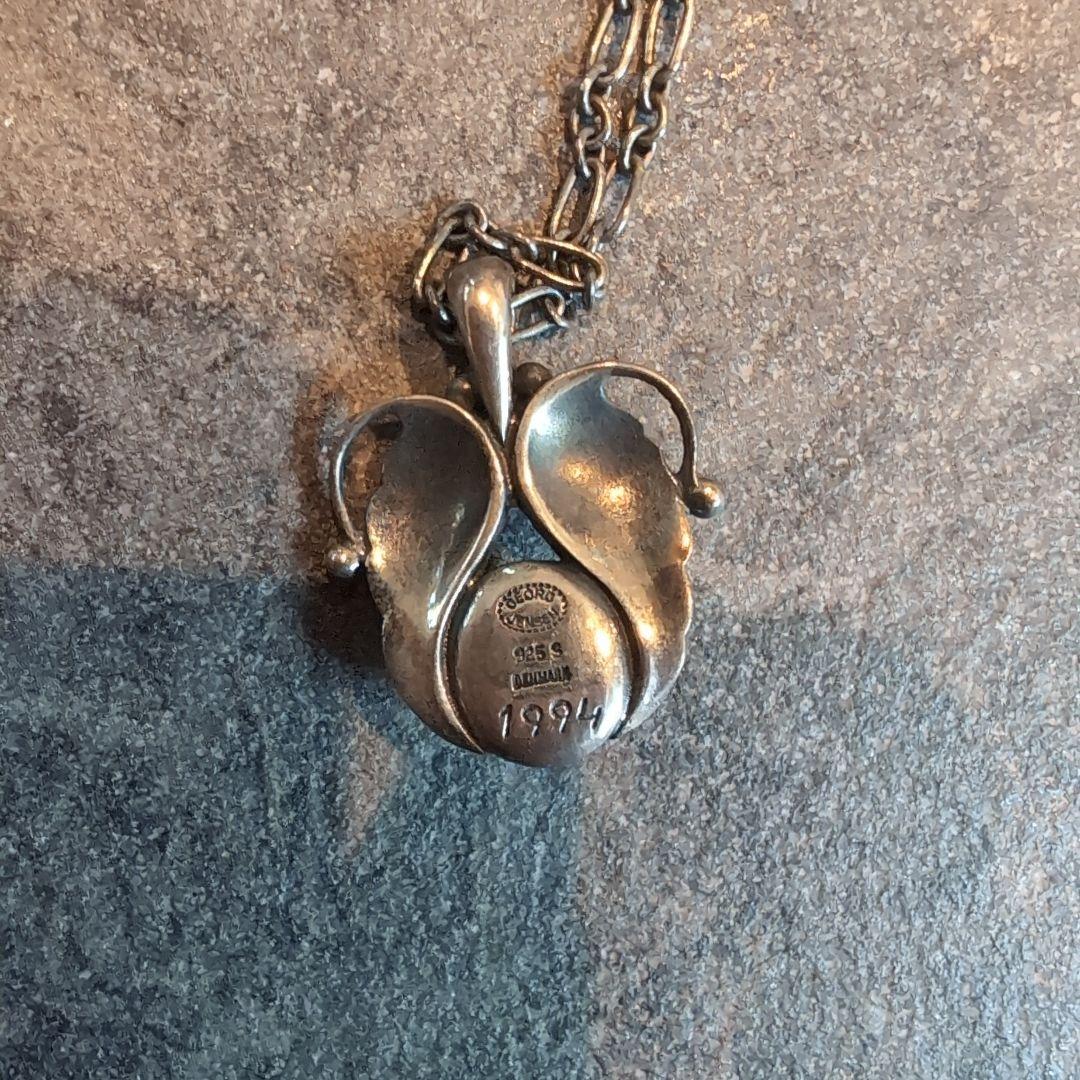 ジョージジェンセン　イヤーペンダント　 ガーネット 1994年製