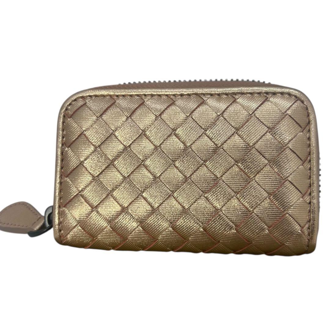 【極美品】ボッテガヴェネタ イントレチャート ケース ピンクゴールド 箱付