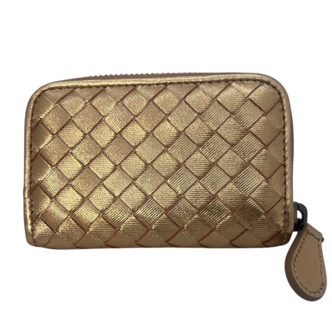 【極美品】ボッテガヴェネタ イントレチャート ケース ピンクゴールド 箱付