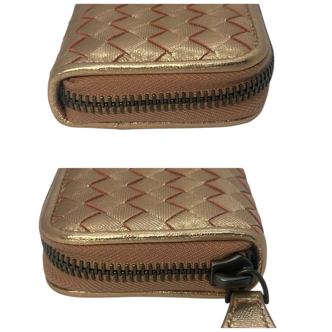 【極美品】ボッテガヴェネタ イントレチャート ケース ピンクゴールド 箱付