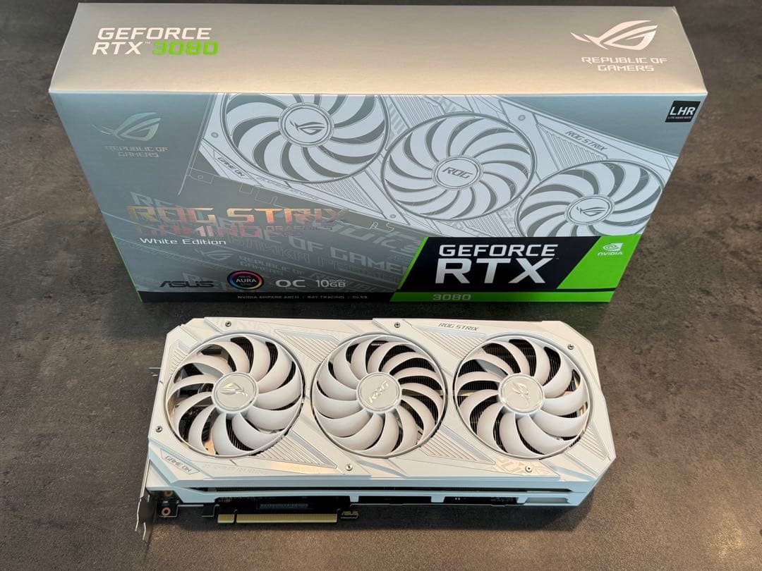 グラフィックボード・グラボ・ビデオカード ASUS ROG STRIX RTX3080 O10G GAMING White
