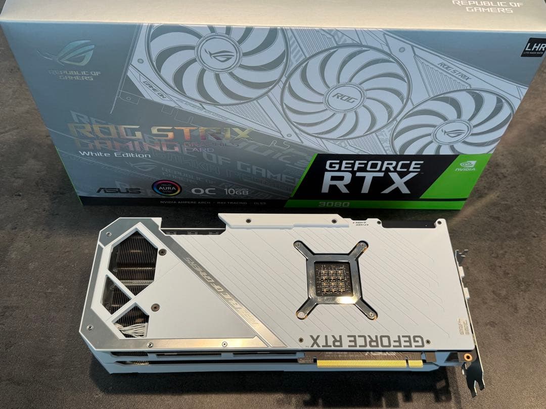 グラフィックボード・グラボ・ビデオカード ASUS ROG STRIX RTX3080 O10G GAMING White