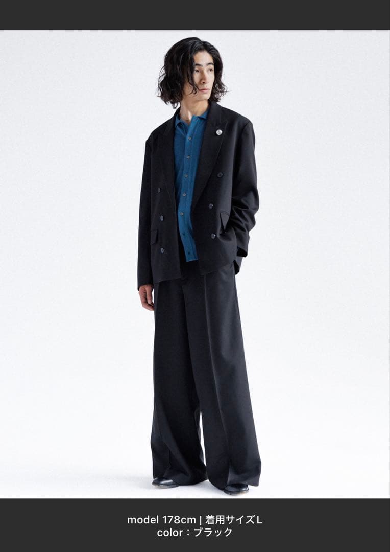 penpen  SINSS ブラック ダブルブレストジャケット Mサイズ