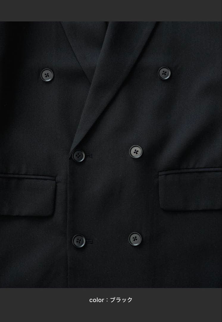penpen  SINSS ブラック ダブルブレストジャケット Mサイズ