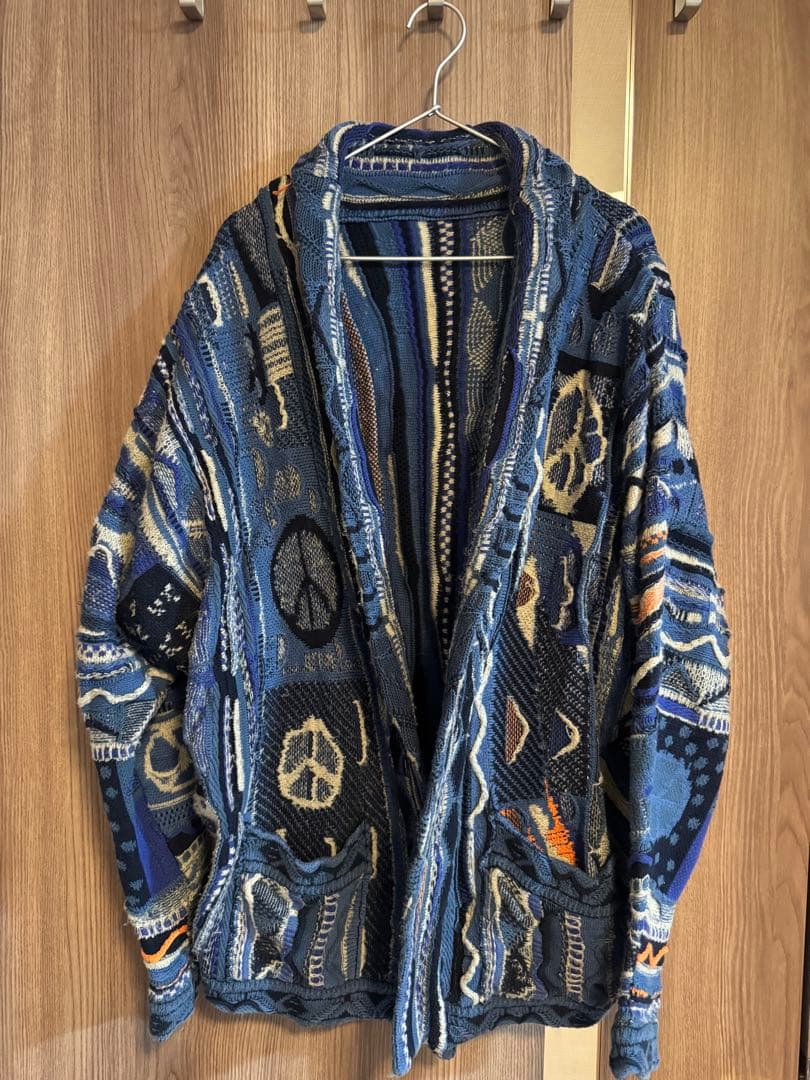 トップス KAPITAL 7G BORO GAUDY Knit cardigan