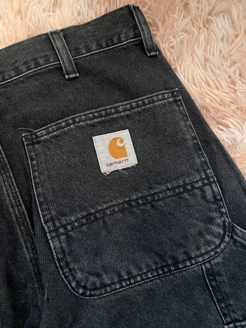 Carhartt ブラック ダブルニー　ワークパンツ