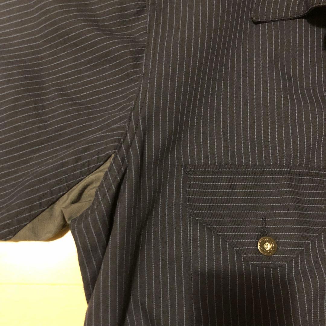 美品 POST O'ALLS ストライプ カバーオール 良生地 Lサイズ