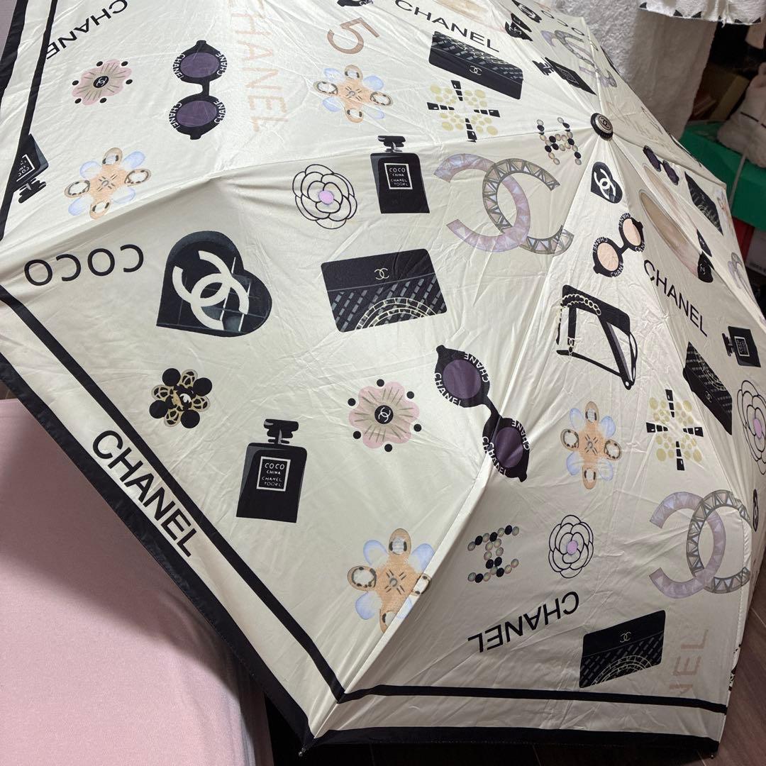 CHANEL 折りたたみ傘 晴雨兼用