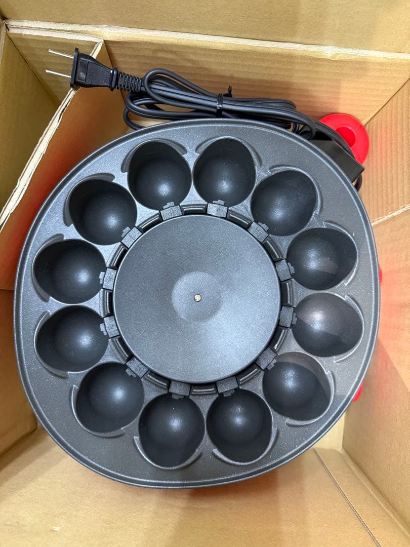 【美品未使用品】杉山金属製 自動返し機能 たこ焼き器 KS-2614