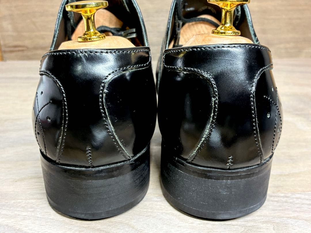 【未使用級】キャサリンハムネット ストレートチップ 黒 レザー 25cm 美品