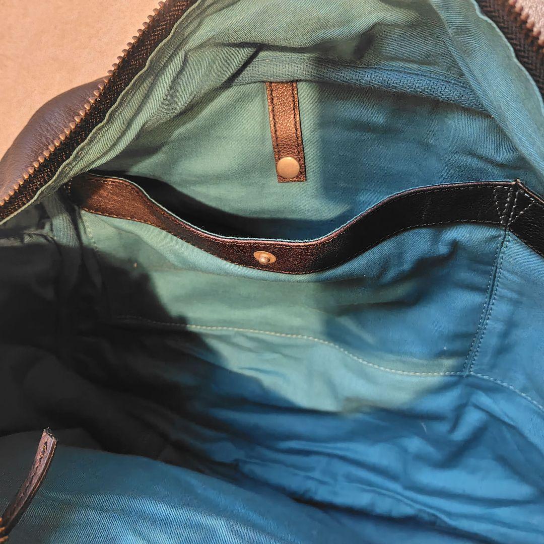 Y2K DIESEL メタルロゴ　レザー　ボストンバッグ　大容量　黒