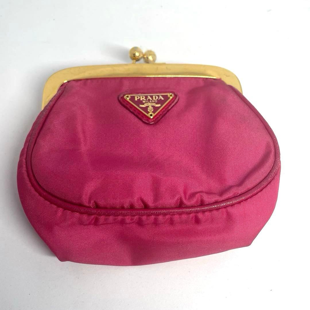 専用❗️可愛い♡PRADA✨プラダ　がま口　ピンク ケース 小銭入れ