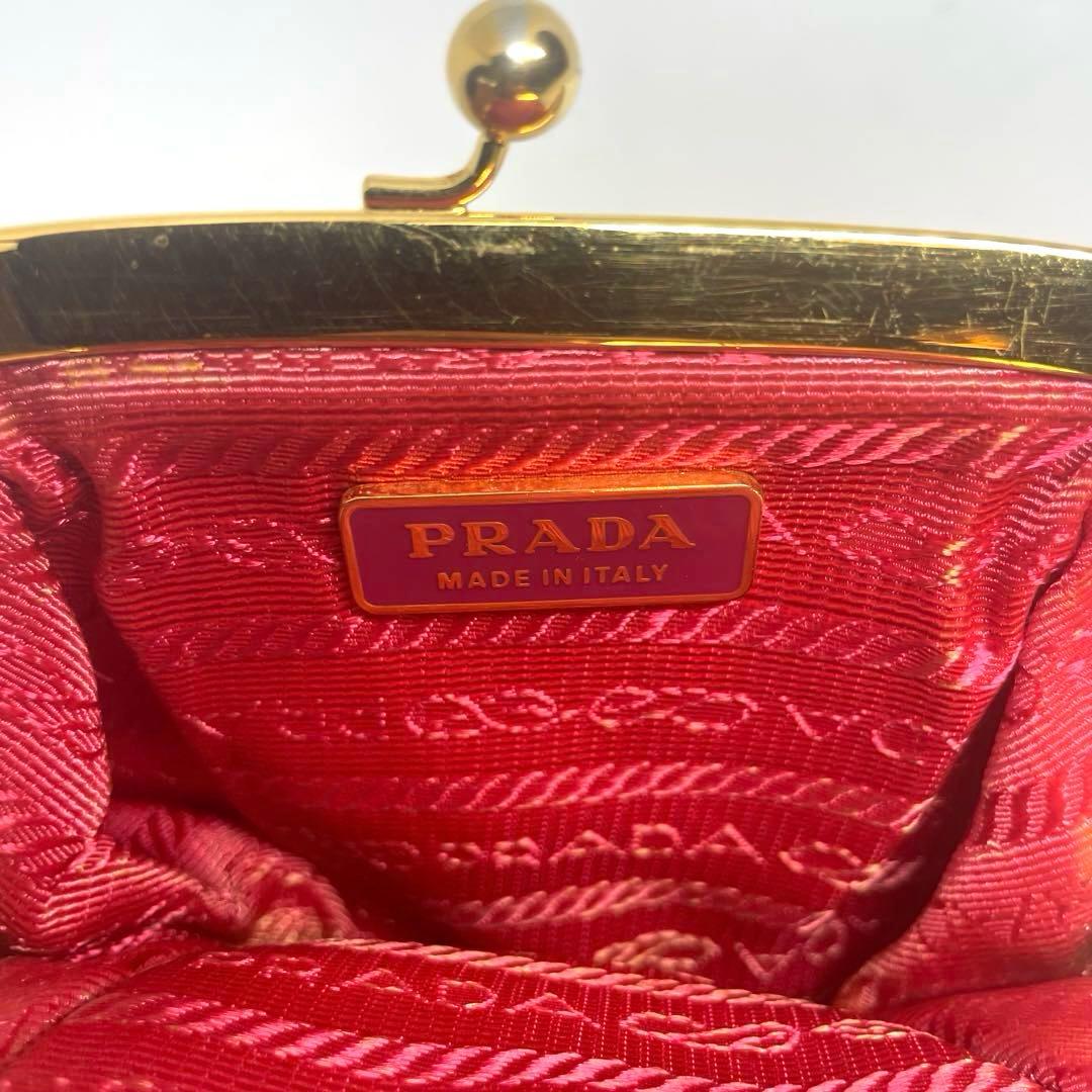 専用❗️可愛い♡PRADA✨プラダ　がま口　ピンク ケース 小銭入れ