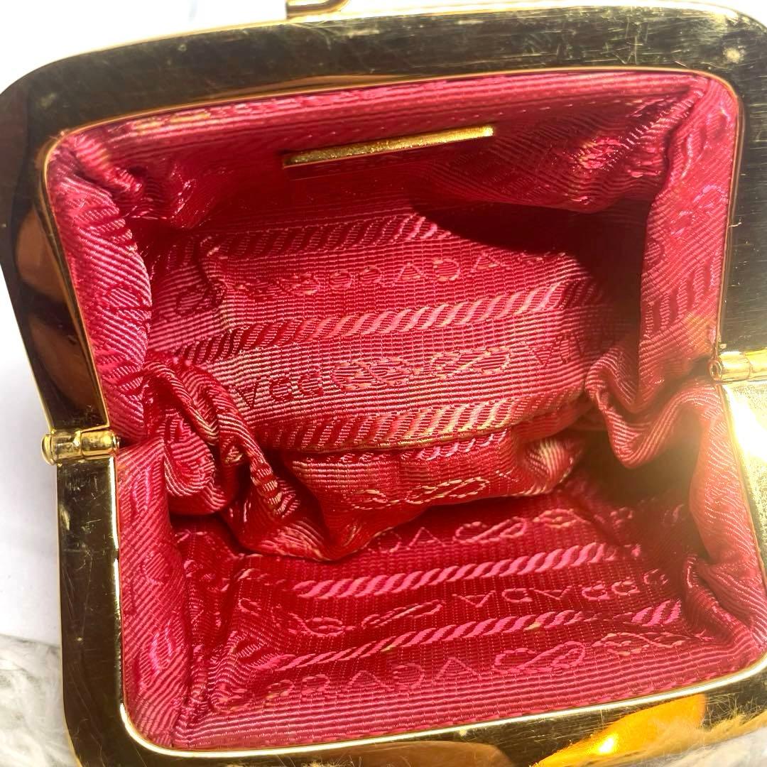 専用❗️可愛い♡PRADA✨プラダ　がま口　ピンク ケース 小銭入れ