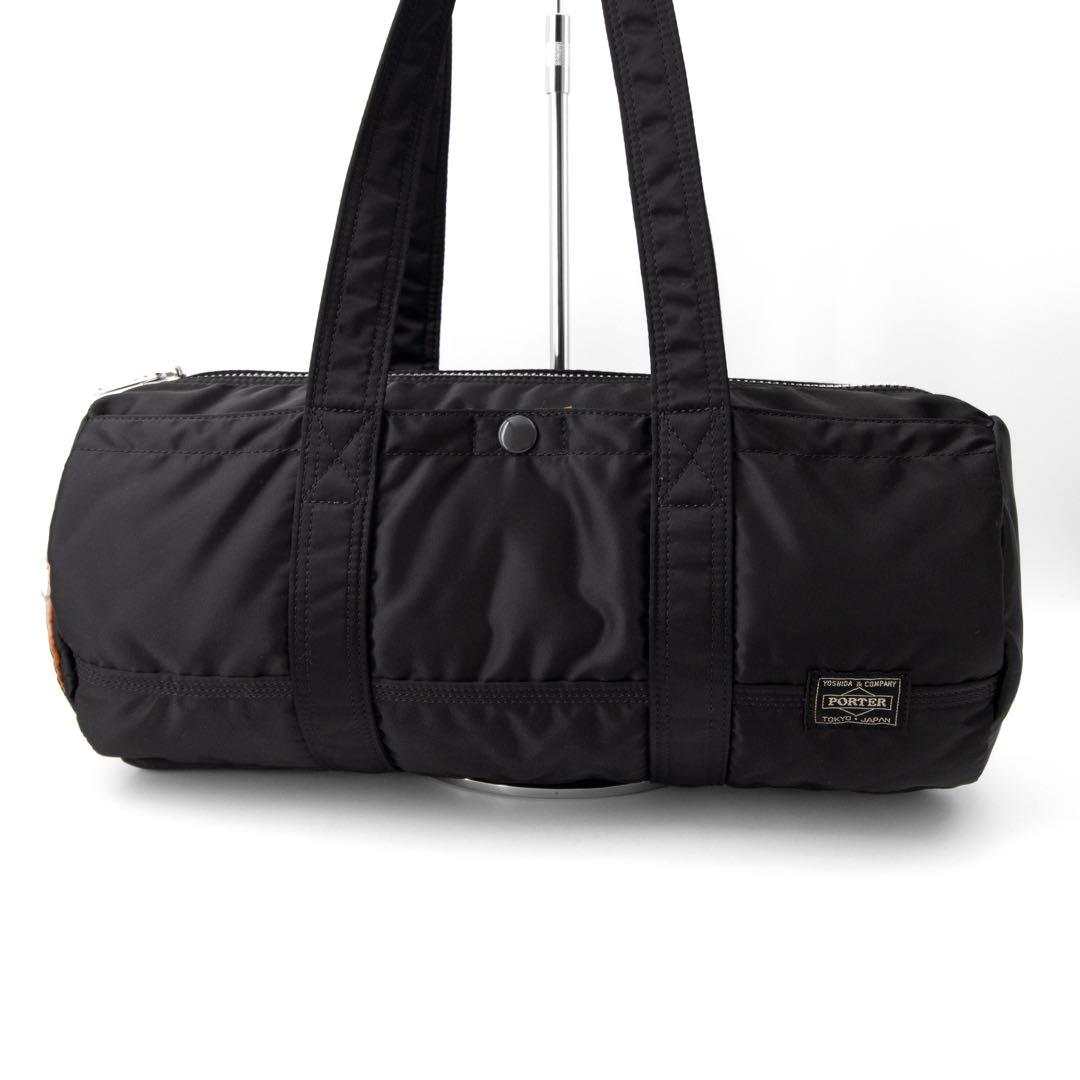 A038【ポーター／タンカー】ミニボストンバッグ　ダッフル　ナイロン　ブラック