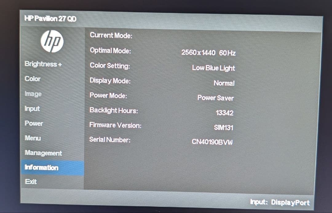 27インチhpデュアルモニターセット