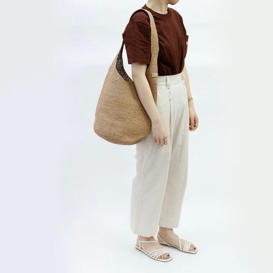 極美品【ヘレンカミンスキー】かごバッグ ラフィア編み トートバッグ バケツ