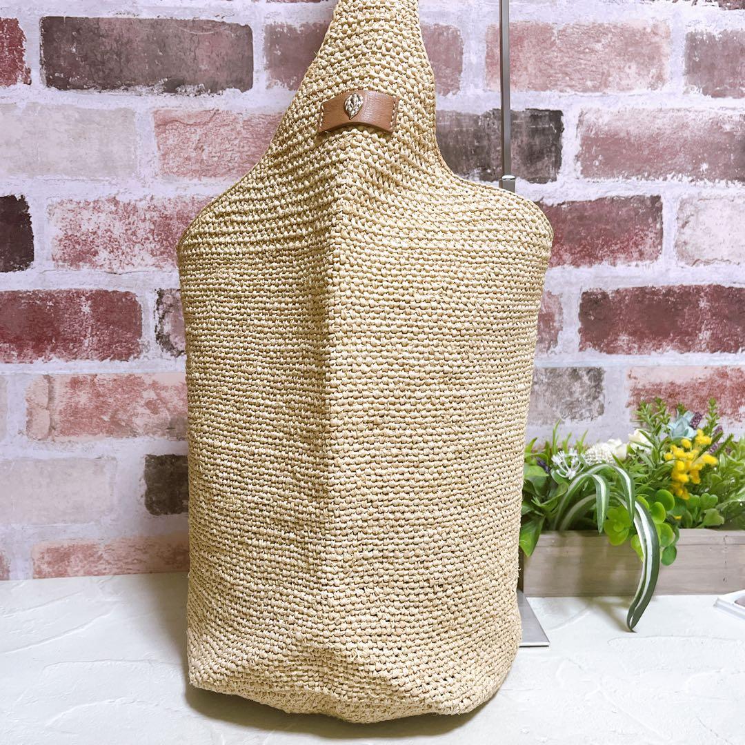 極美品【ヘレンカミンスキー】かごバッグ ラフィア編み トートバッグ バケツ