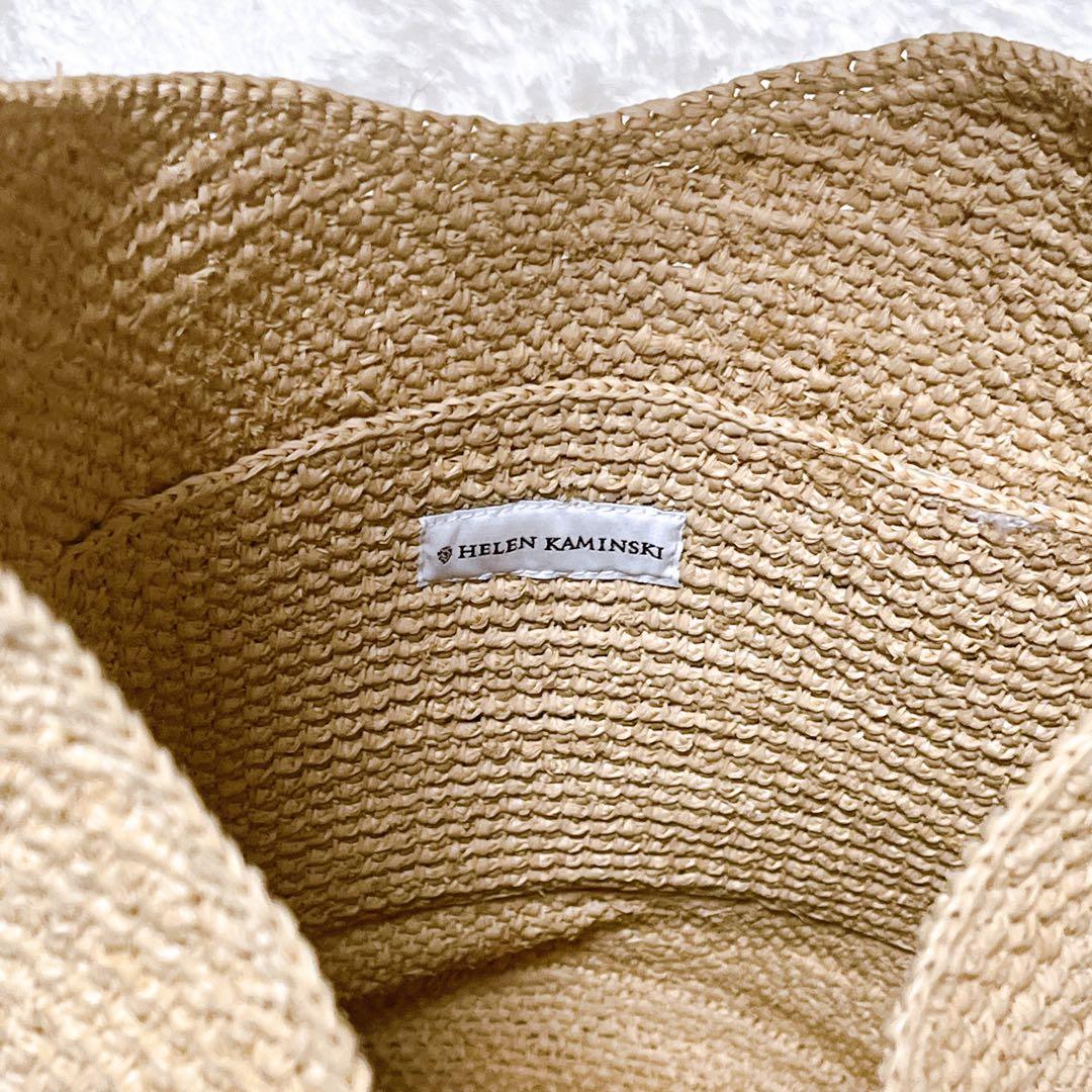 極美品【ヘレンカミンスキー】かごバッグ ラフィア編み トートバッグ バケツ