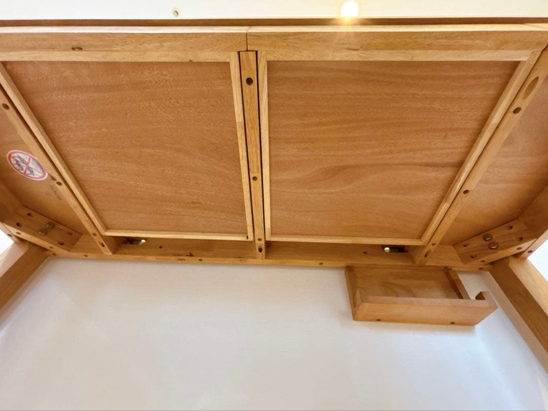 【美品】ベルメゾン パソコンデスク 木製 ナチュラル 学習机 120×50 cm