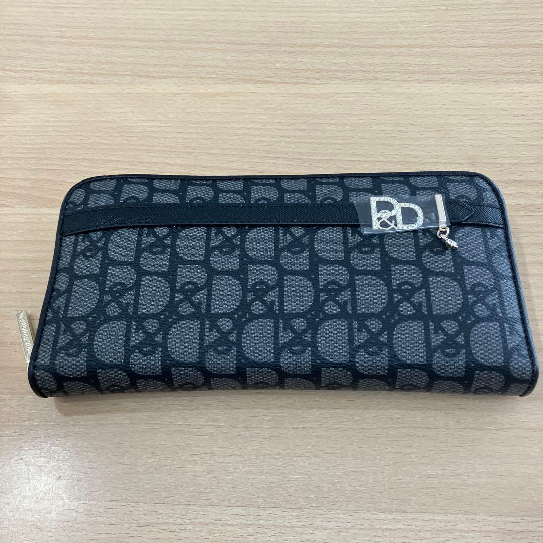 【新品未使用】ピンキー&ダイアン＊パドロック/ラウンドファスナー長財布　黒系