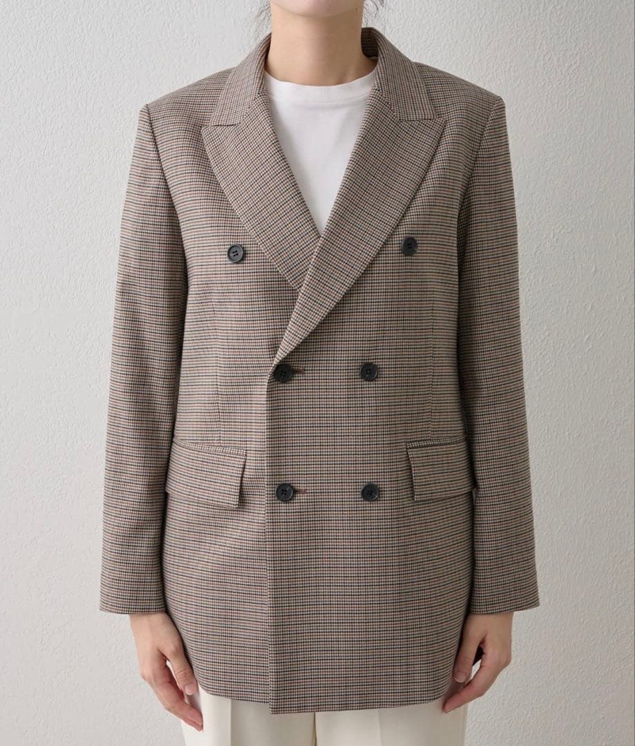 ウィムガゼット ガンクラブチェックダブルジャケット