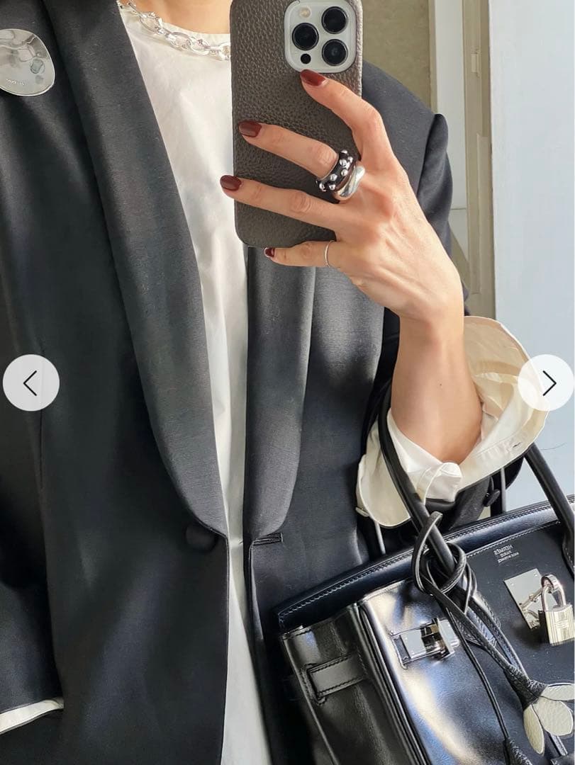 未使用 チエコ chieko＋ シルク ウール ショールカラー ジャケット 36