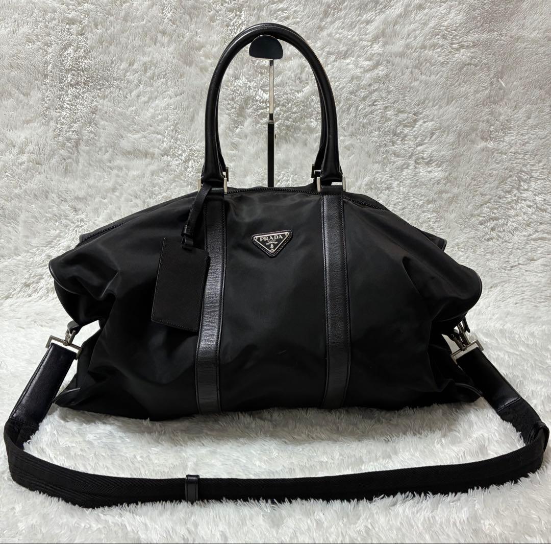 PRADA プラダ　ボストンバック　2way ナイロン　三角ロゴ