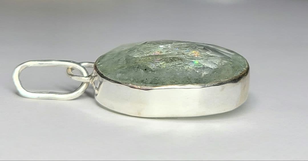 リツプラネタリウムのようなインクル★非加熱アクアマリン★ペンダントオーダー