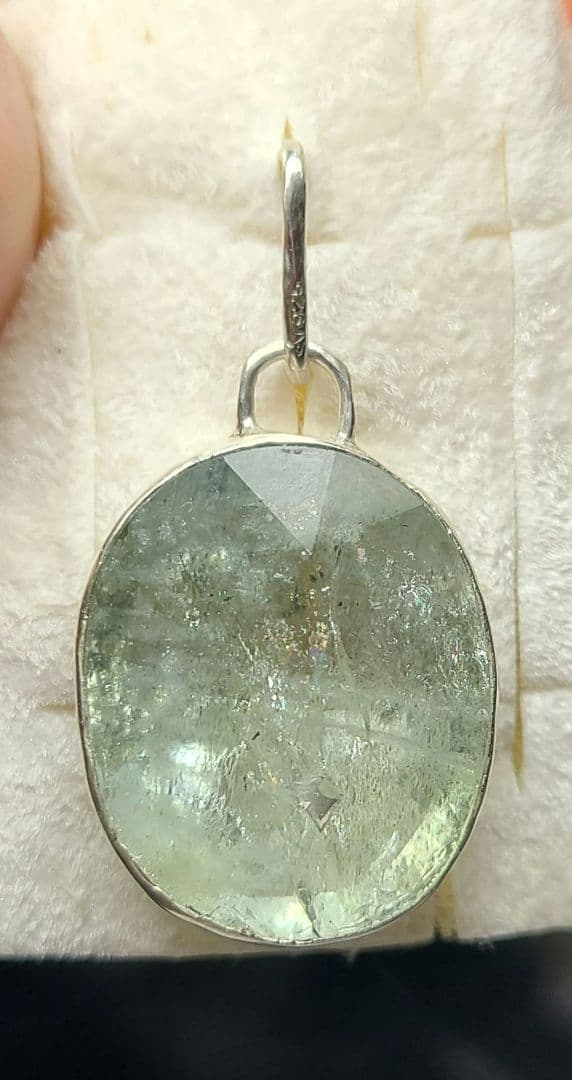 リツプラネタリウムのようなインクル★非加熱アクアマリン★ペンダントオーダー