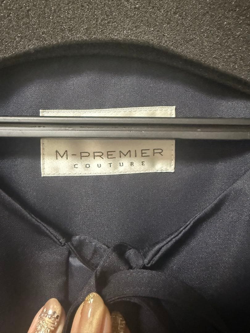 エムプルミエ グログランオープンリボンペプラムジレ　38サイズ