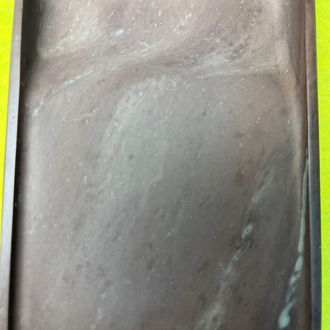 ⭕️赤間硯　紫金石模様　古硯　四つ脚　眞丁寧仕上げ　赤間関　赤盛堂作　精巧仕上げ