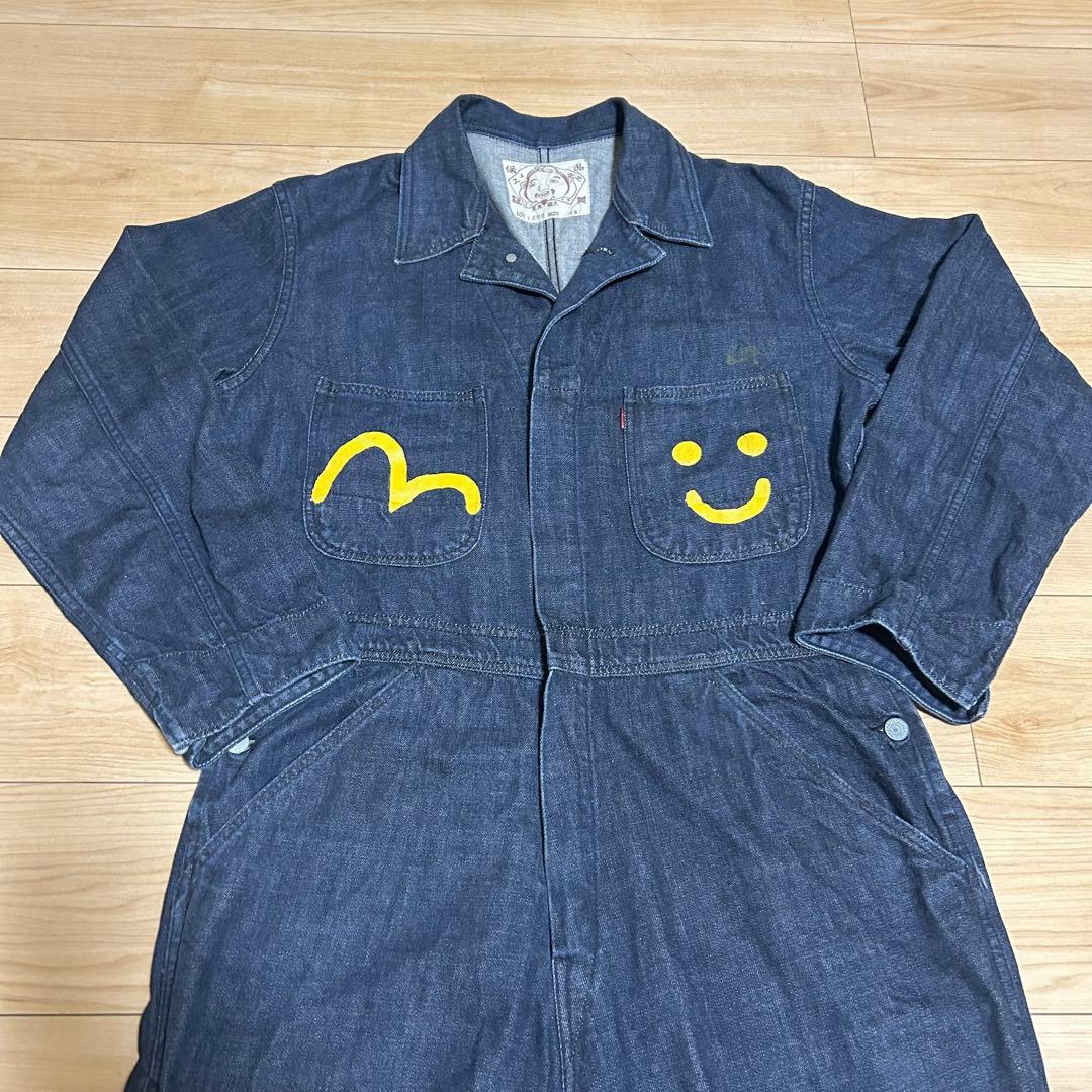 希少廃盤✨EVISU 大黒ペイント デニムつなぎ Lot.1200 44