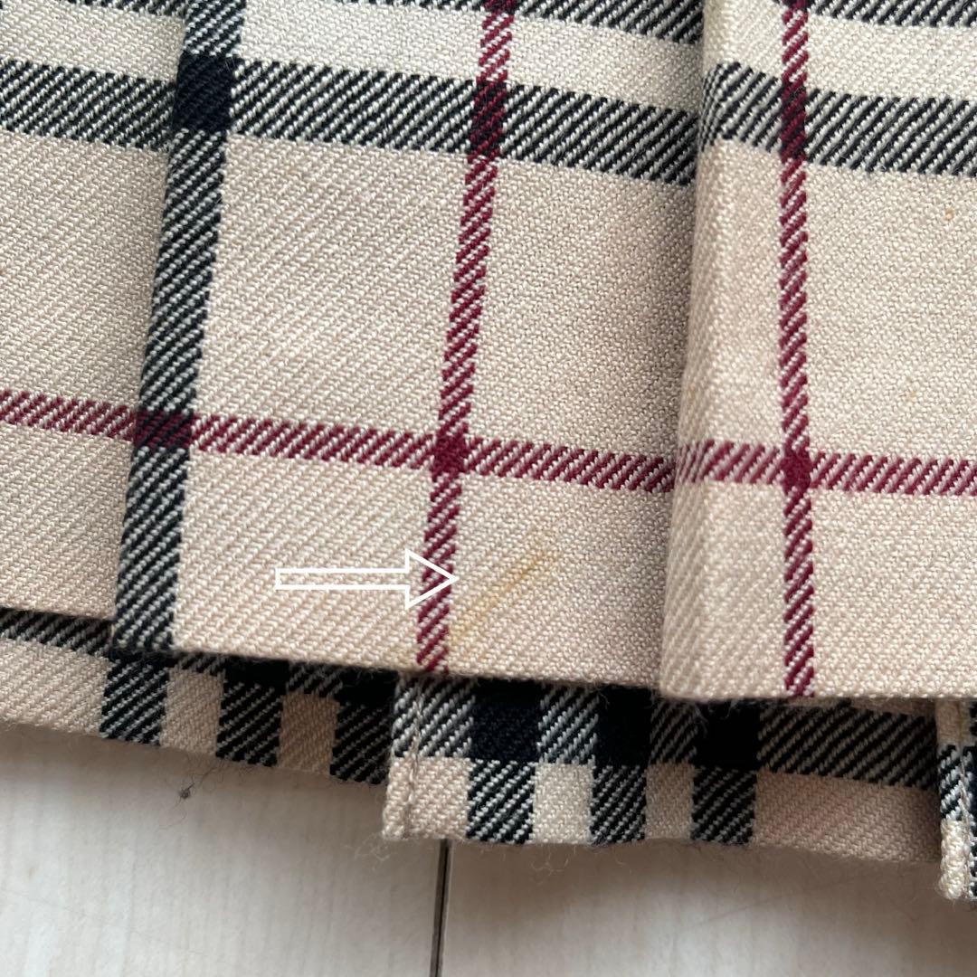 Y2Kバーバリーブルーレーベル ノバチェック プリーツ ラップ ミニ スカート