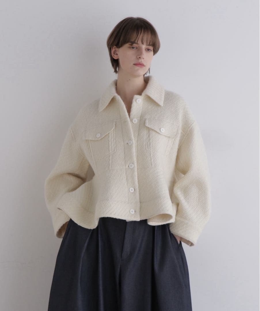 新品 完売品 ルフィル LE PHIL ロービングカルゼジャケット ホワイト F