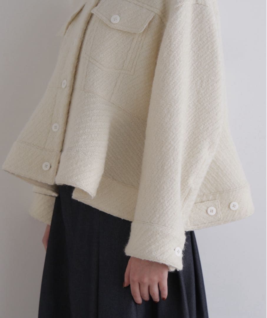 新品 完売品 ルフィル LE PHIL ロービングカルゼジャケット ホワイト F