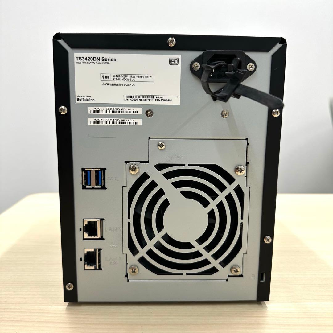 外付けハードディスク・ドライブ BUFFALO TeraStation 8TB TS3420DN0804