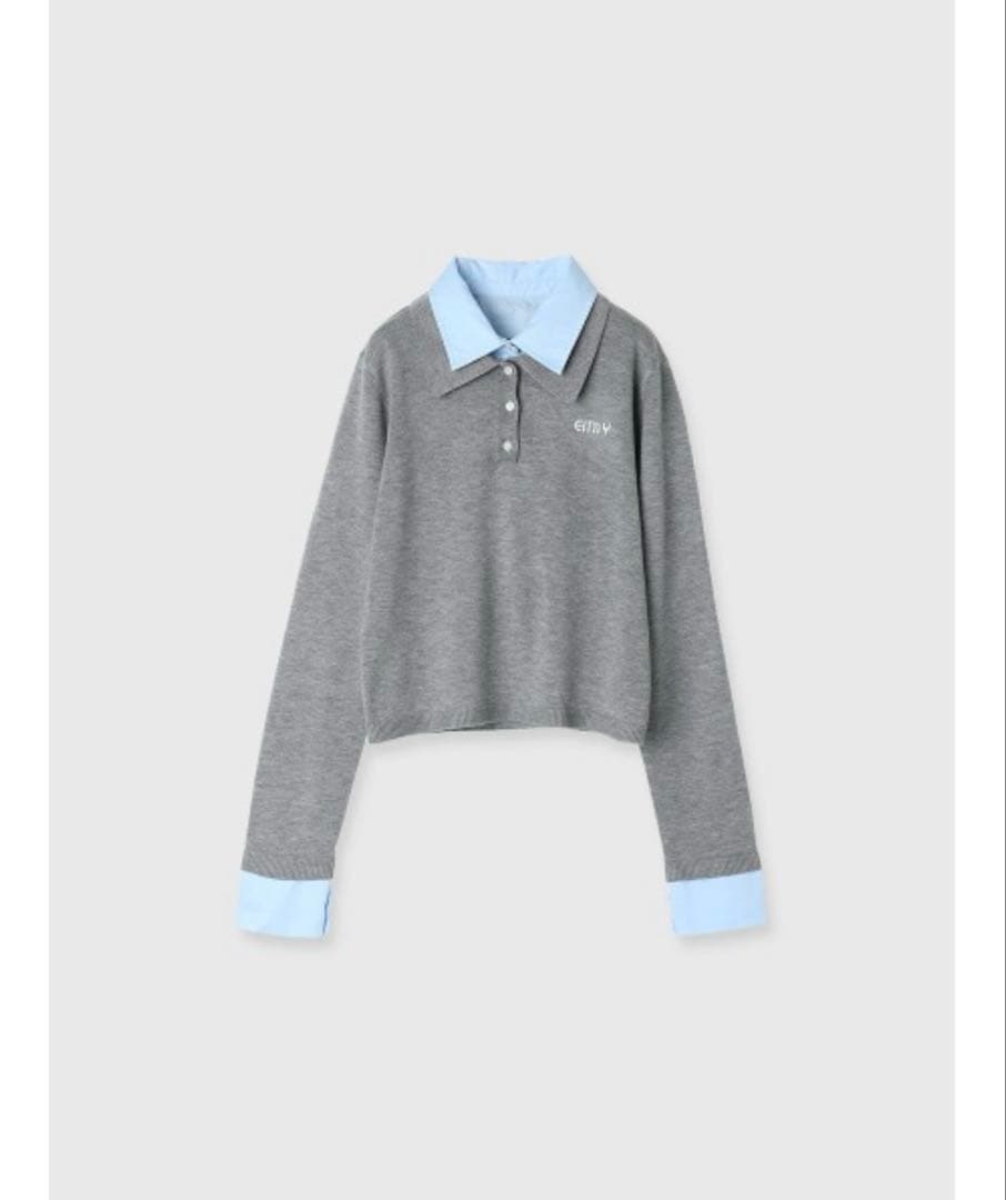 EIMY ISTOIRE ダブルカラーデザインニット GLAY
