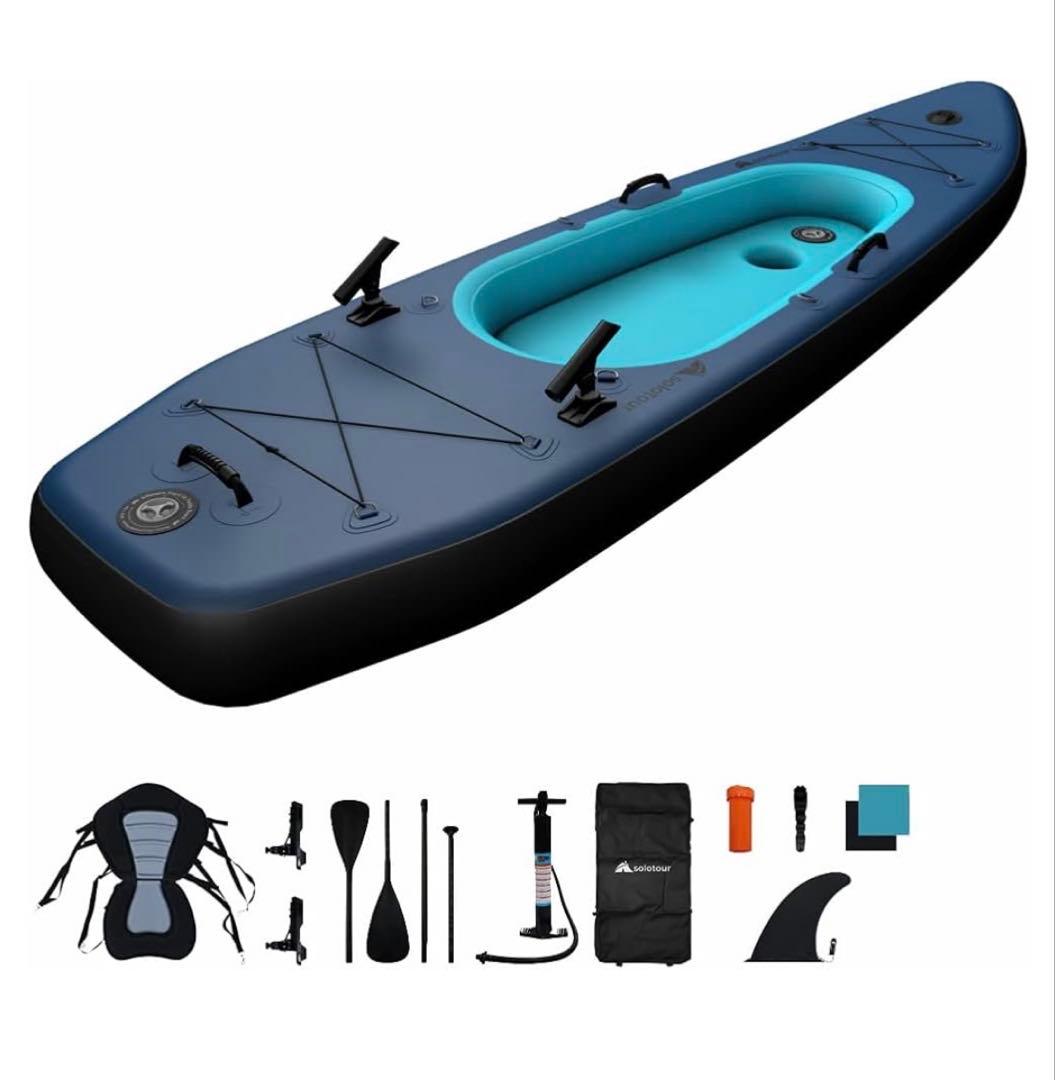 インフレータブルカヤック ネイビー/ターコイズ