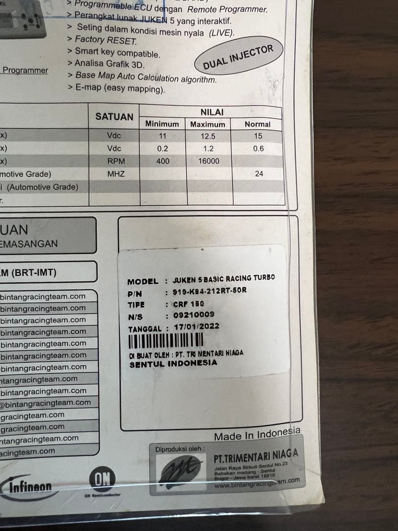 ホンダCRF150L JUKEN5 ECU